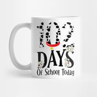 102 Days of School Today Dalmatian Dog Funny 100th Day Kids Mug